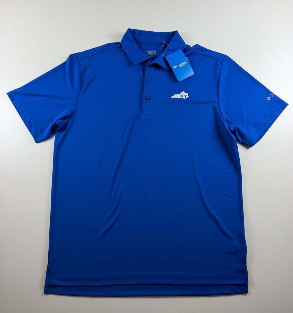 Columbia Golf Polo Drive UK TC Shirt Size L Blue